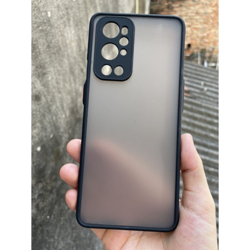 Ốp lưng nhám cho Oneplus 9 Pro chống sốc, viền dẻo đen