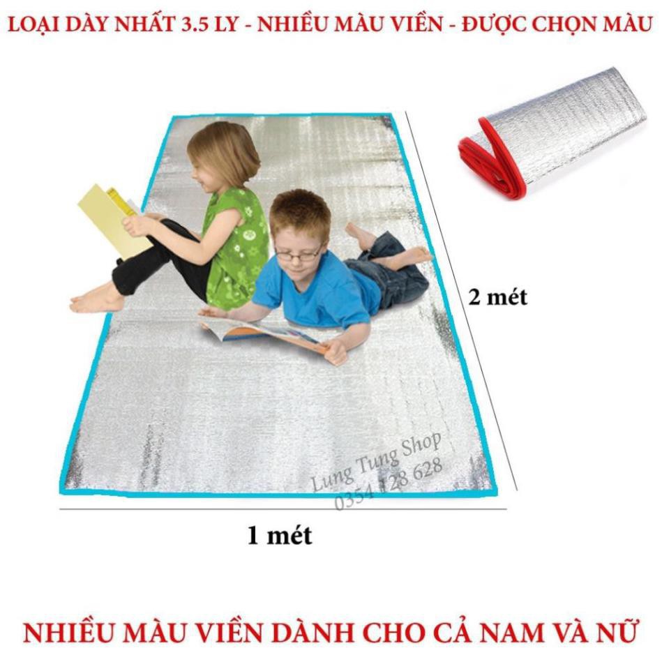 [ NHIỀU MÀU VIỀN ] chiếu cá nhân ngủ trưa văn phòng - chiếu bạc chống thấm nước ( chọn màu viền )