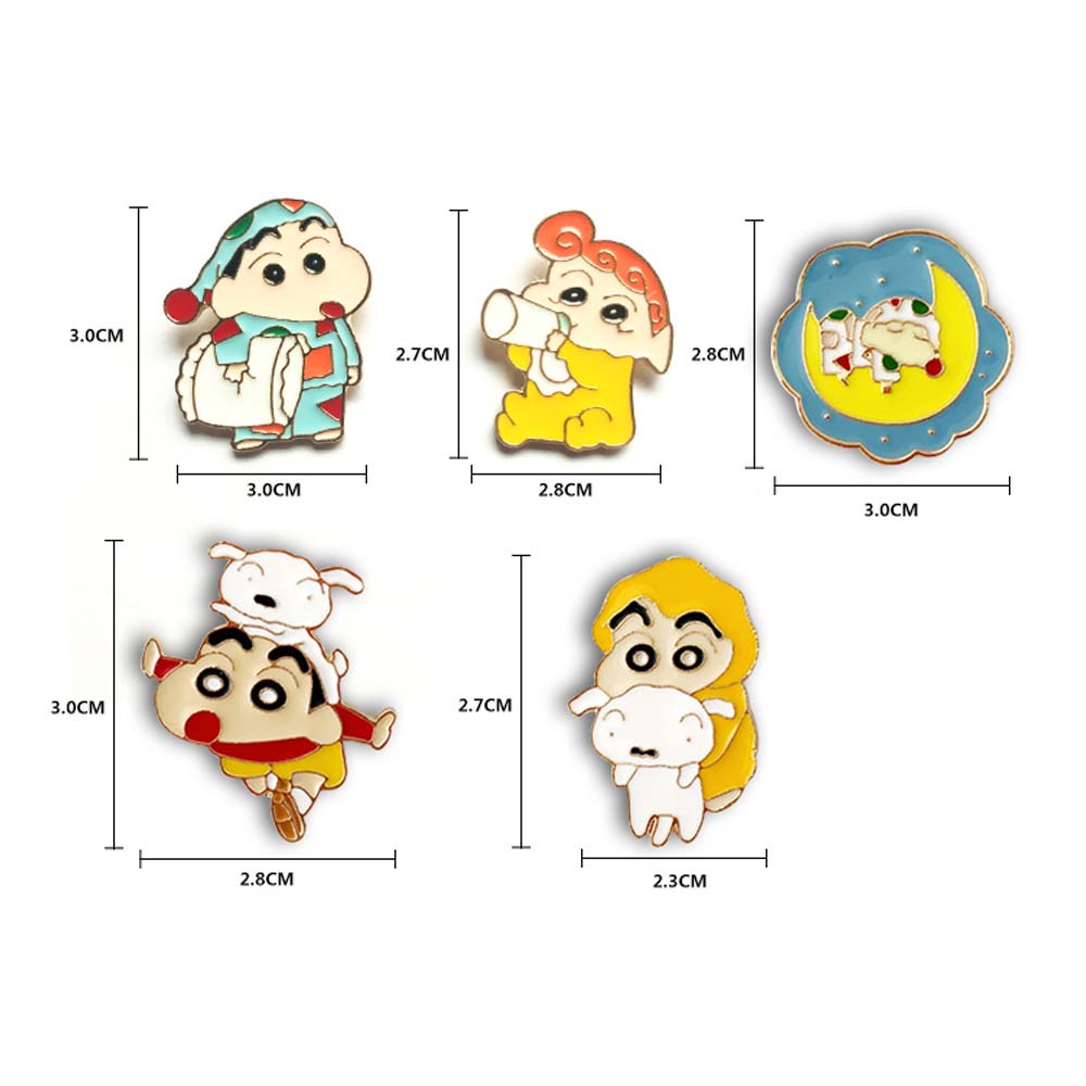 Ghim Cài Áo Kim Loại Hình Cậu Bé Bút Chì Shin-Chan Dễ Thương