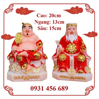 Tượng Thần Tài Thổ Địa Màu Đỏ Cao 20cm