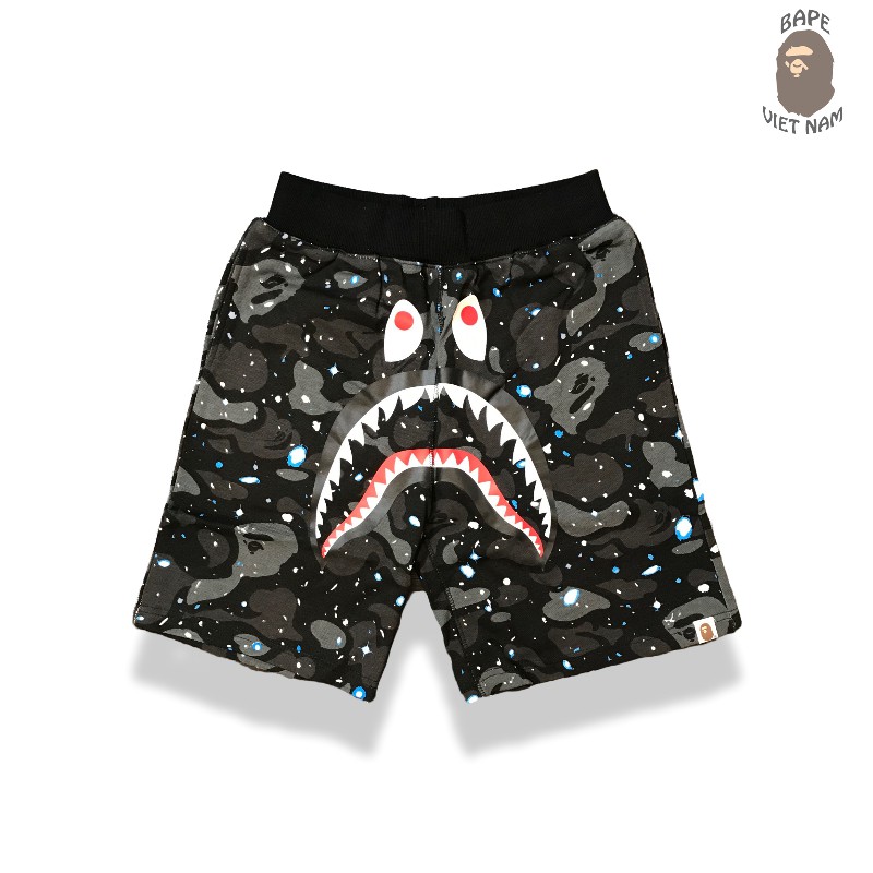Short Bape Shark Galaxy SS22, Quần Đùi Bape Cá Ngáo, Quần Ngố Bape Cá mập chất liệu Cotton BapeVN