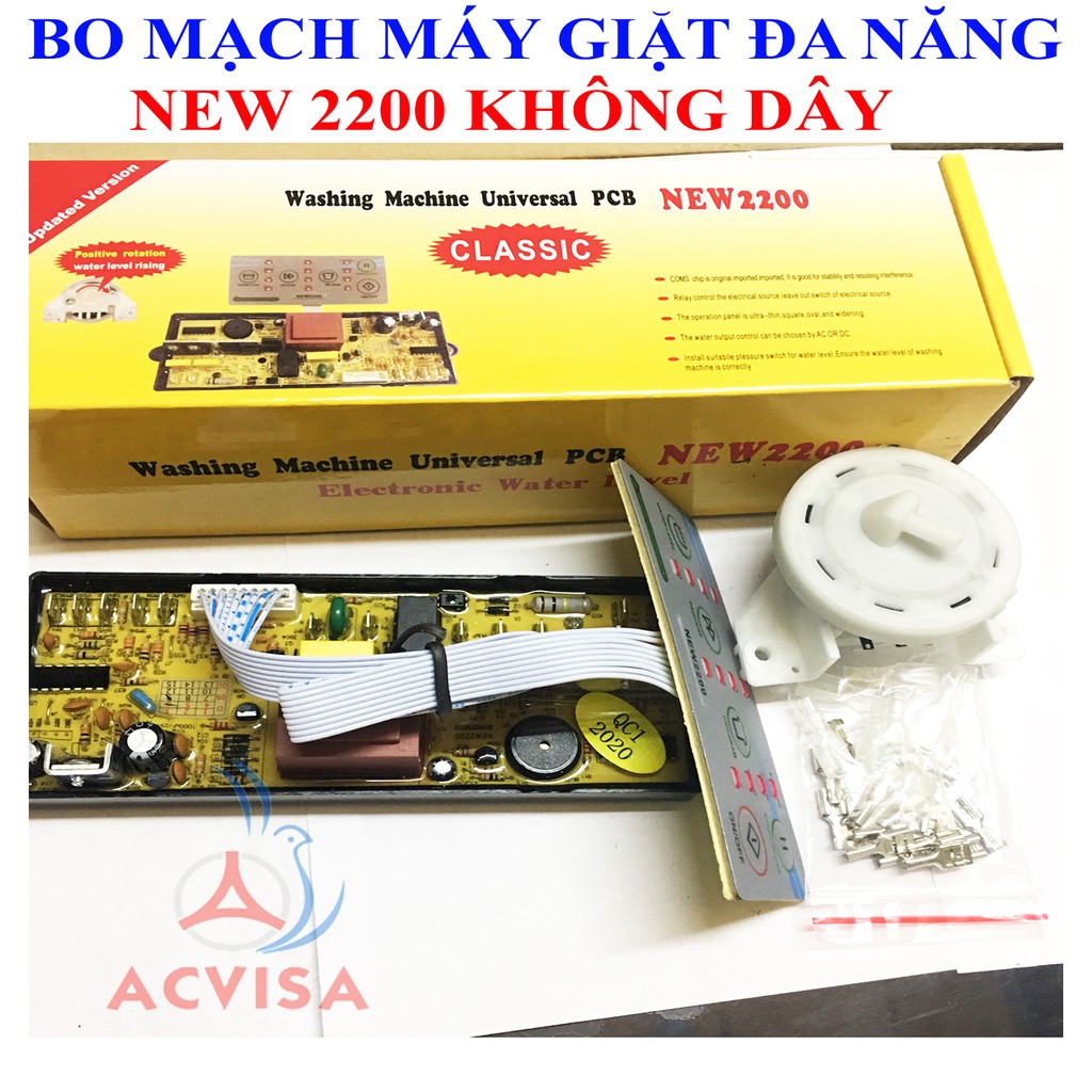 Mạch Máy Giặt Đa Năng Model: New 2200 4 Chế Độ Giặt (Loại Dây)