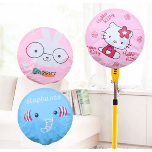 Vỏ Bọc Quạt Điện Chống Bụi Hình Mèo Dễ Thương 50*50CM