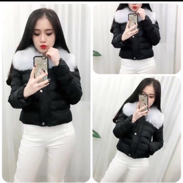 ÁO KHOÁC PHAO CỔ LÔNG MS7322