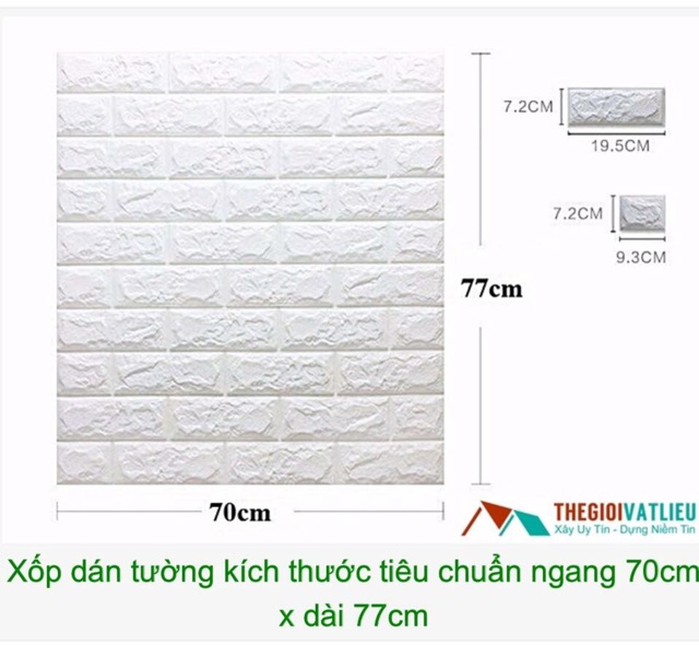 Xốp dán tường 3D giả gạch đá loại 1