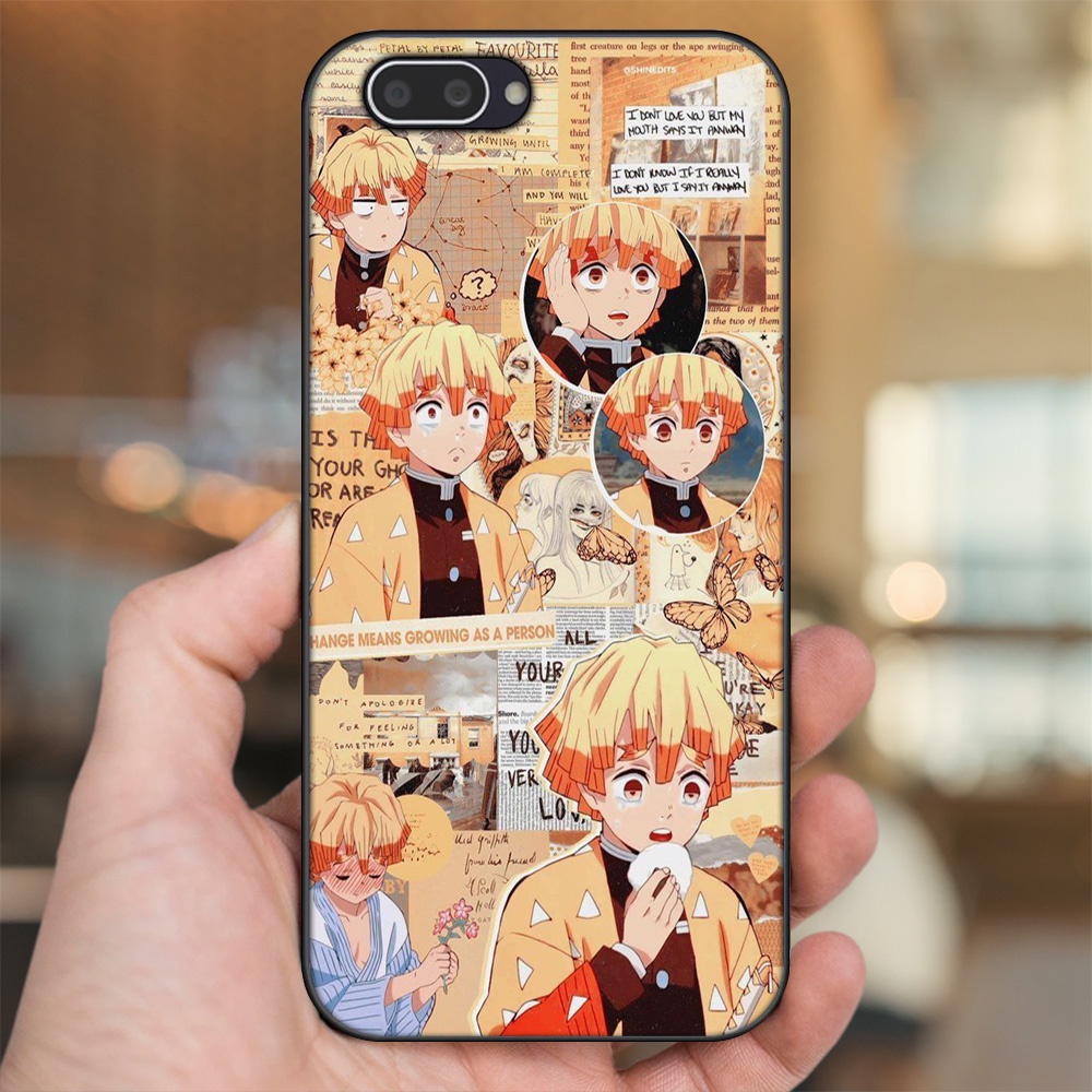 Ốp lưng Oppo A3S viền đen in hình Zenitsu Kimetsu no Yaiba
