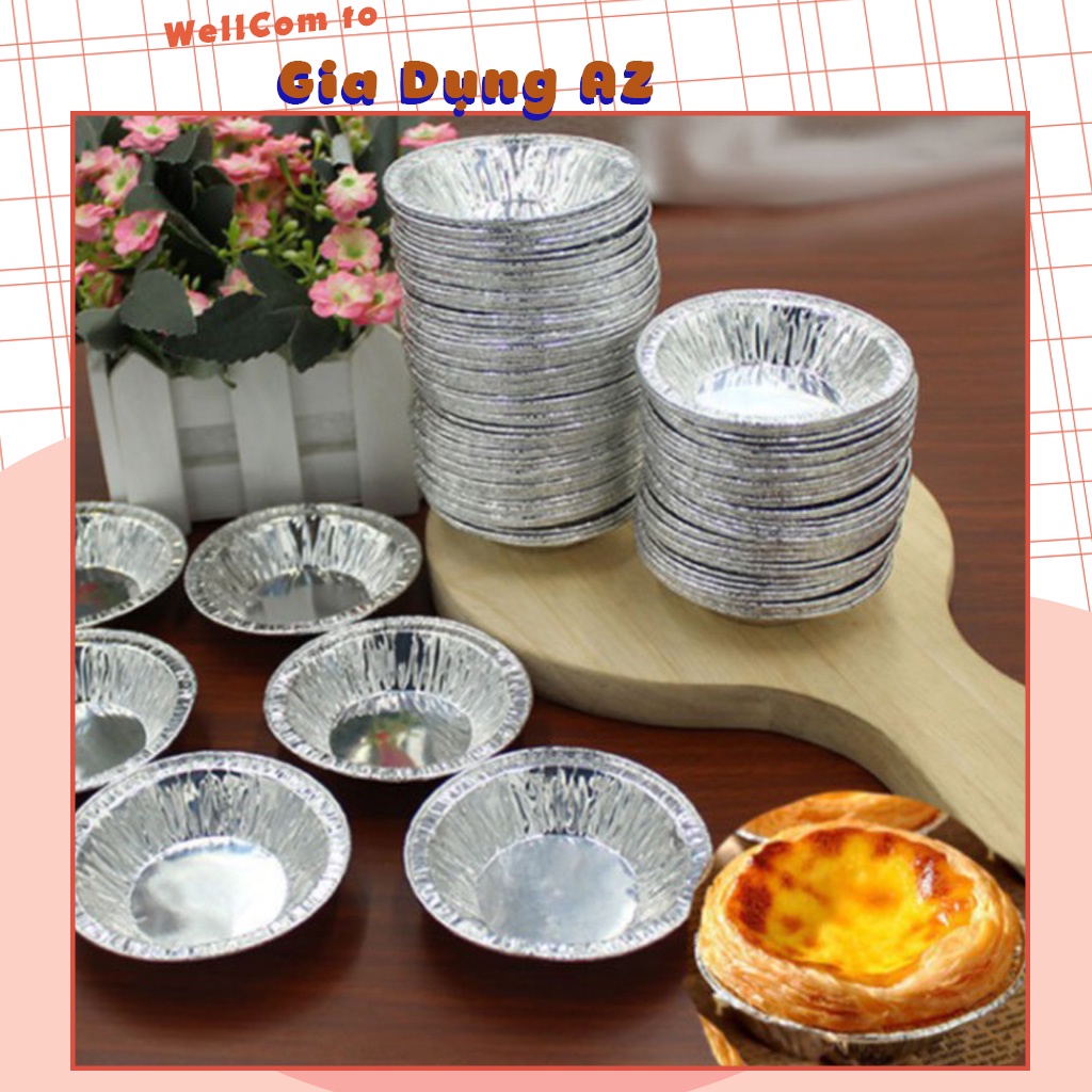 Giấy bạc đế bánh tart trứng bánh kem pateso giấy bạc nướng thức phẩm khuân nhôm nướng bánh AZ32