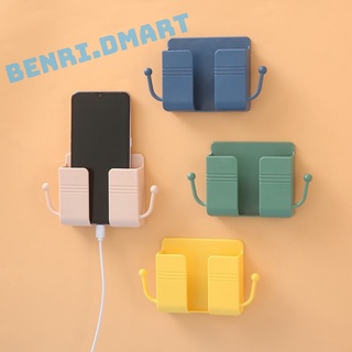 Giá đỡ điện thoại dán tường có tai để remote , kệ để điện thoại dán tường có móc treo 5689