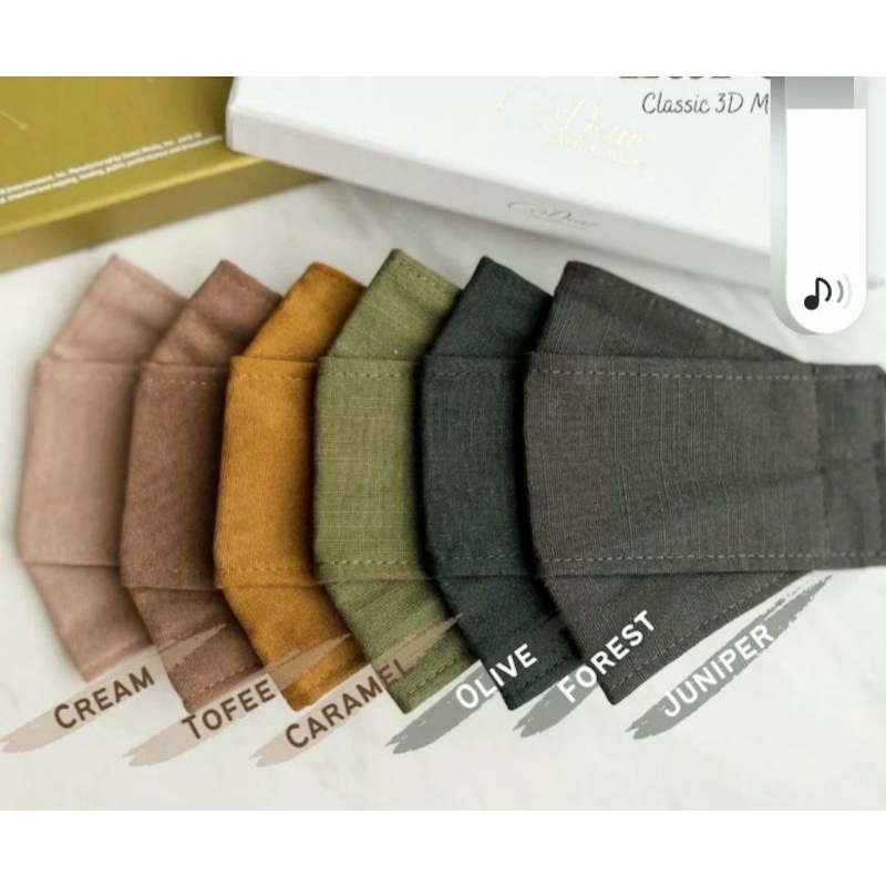 Khẩu trang 3D vải Linen (2 lớp siêu dễ thở)
