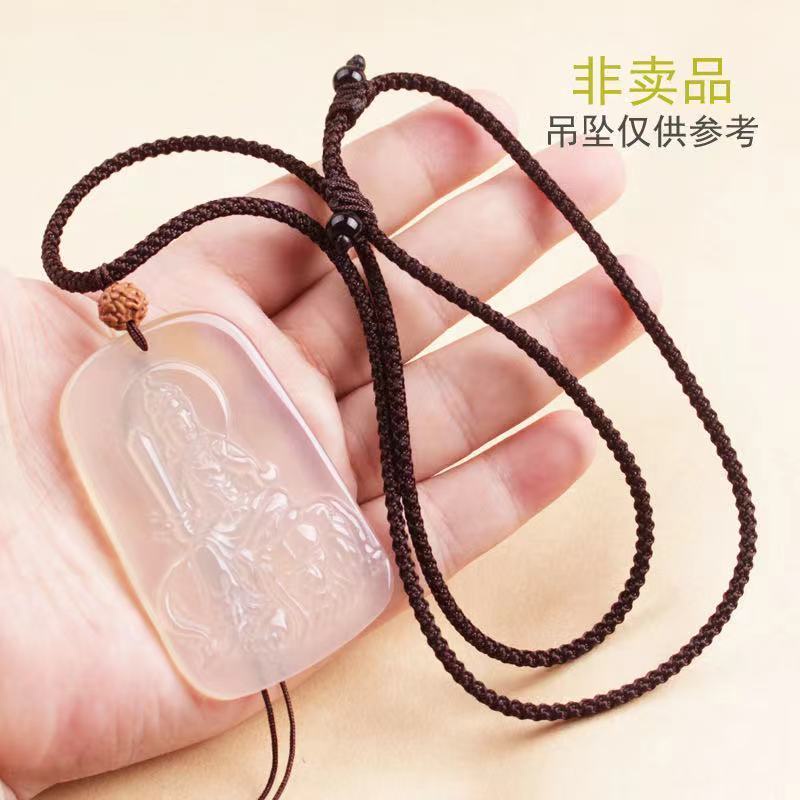 Dây Đeo Cổ Bện Thủ Công Màu Vàng Ngọc Bích Đỏ Đen Đơn Giản Có Khóa An Toàn Có Thể Điều Chỉnh Cho Nam Và Nữ