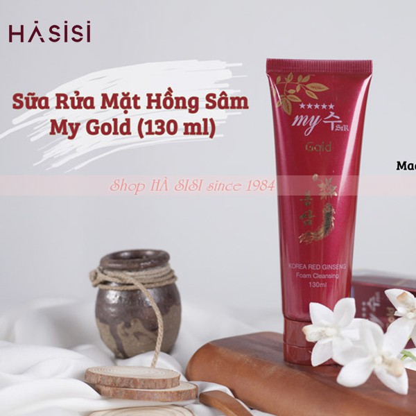 Sữa Rửa Mặt Nhân Sâm MY GOLD KOREA RED GINSENG FOAM CLEANSING 130ml