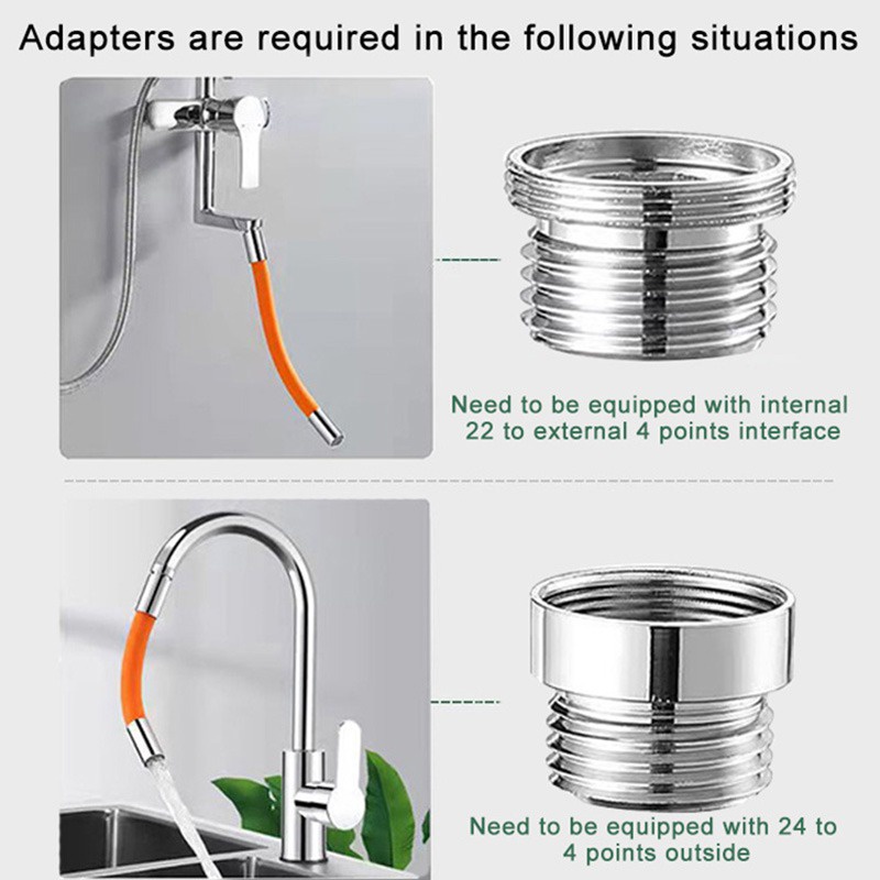 1Pcs Bathroom 360° Free Rotatable Bending Faucet Extension Extender