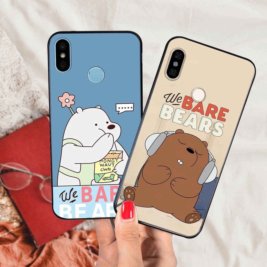 [Freeship từ 50k] ỐP LƯNG REDMI NOTE 6 - MI A2 LITE - MI A2 - NOTE 5/ 5 PRO IN HÌNH GẤU WE BARE BEARS CHẤTLƯỢNG