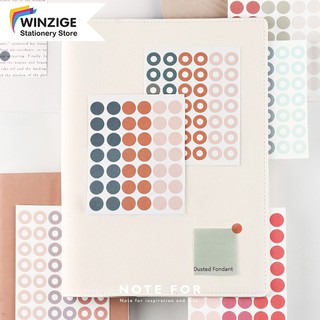 Bộ 126 hình dán Winzige chấm tròn cho trang trí thủ công
