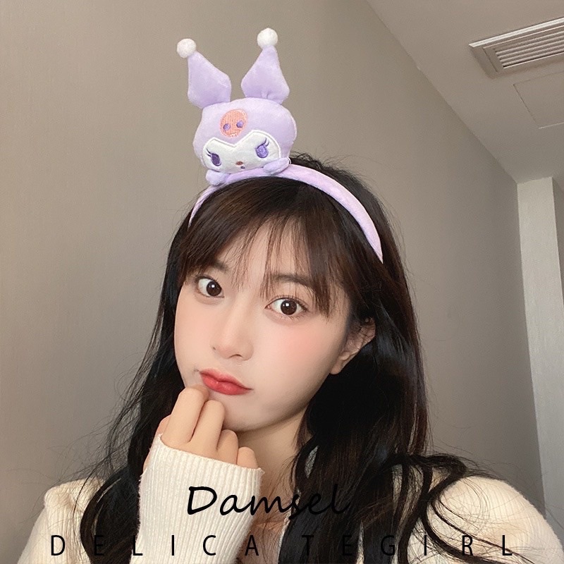 Băng đô cài tóc Kuromi nhồi bông đáng yêu