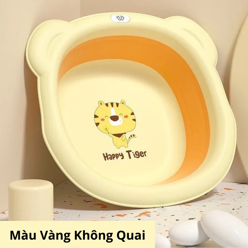 Thau chậu rửa mặt gấp gọn Happy Tiger cho bé