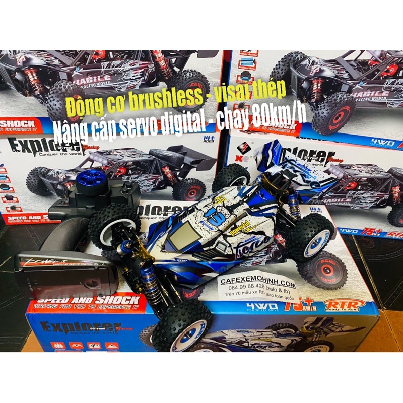 xe điều khiển wltoys 124017 brushless 80km/h size to 1/12