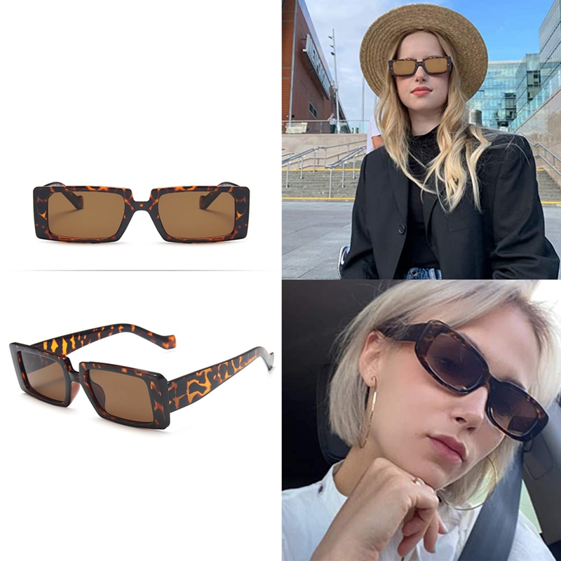 Kính Mát Chống Tia Uv400 Hình Chữ Nhật Hoạ Tiết Da Báo Cho Nam Và Nữ | BigBuy360 - bigbuy360.vn