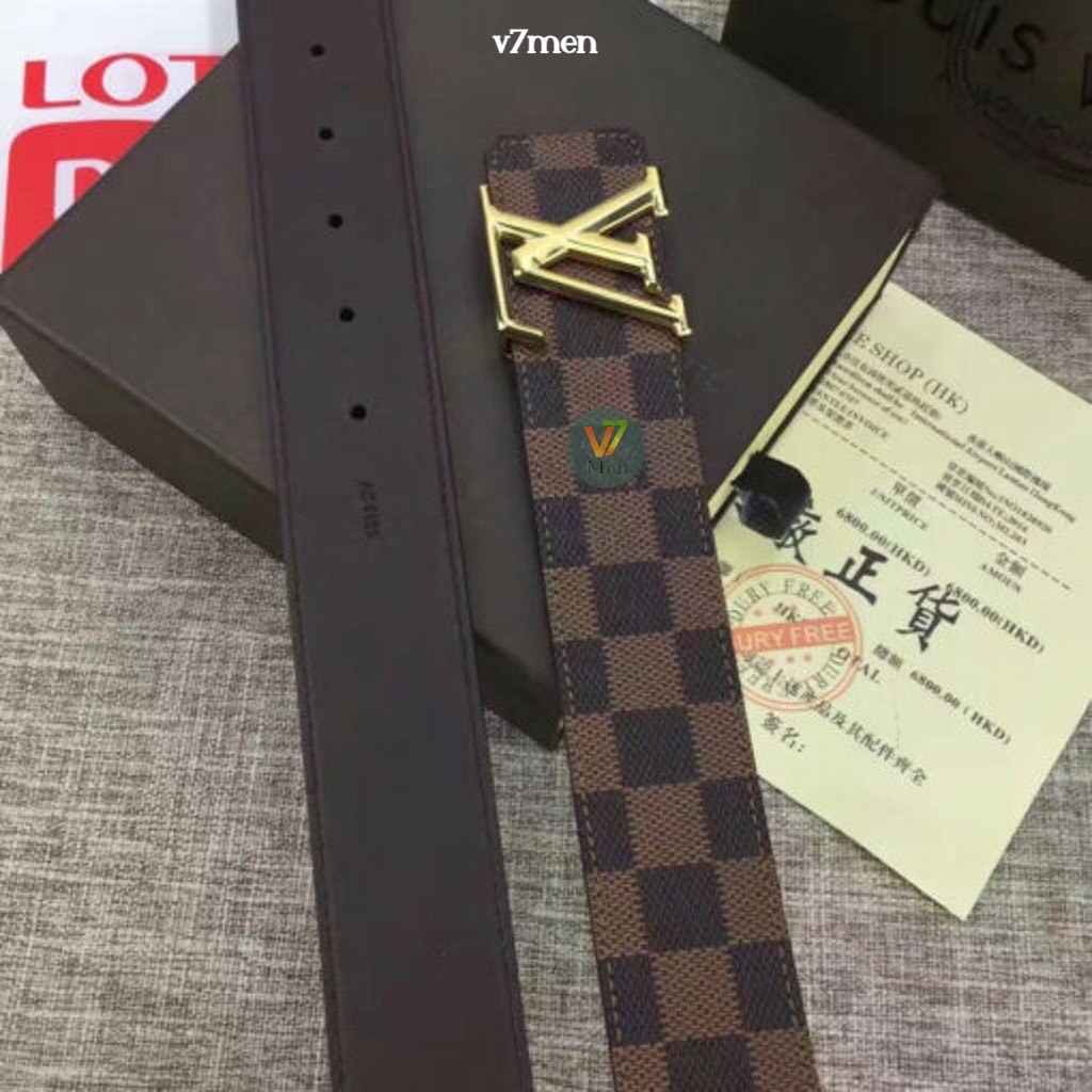 Thắt Lưng Nam LVi, Thắt Lưng Da Bền Đẹp Mặt Kim Loại Nguyên Khối  Daingansotre