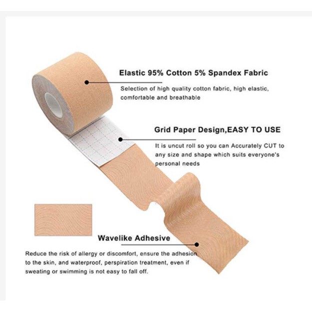 [HCM] Cuộn Băng Dán Nâng Ngực Có Thể Tạo Nhiều Kiểu Đa Dụng Cho Nữ 5cm x 5m