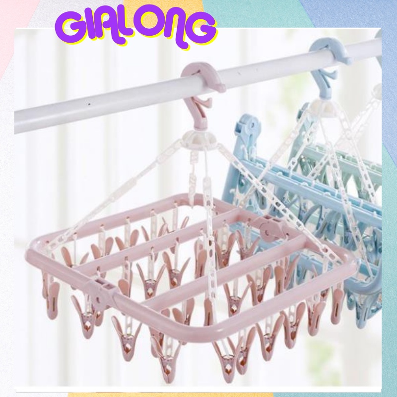 Móc Phơi Quần Áo Dạng Chùm 32 Kẹp Phù Hợp Phơi Quần Áo Trẻ Con,Phơi Bít Tất,Phơi Đồ Lót