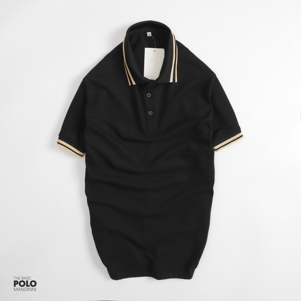 Áo thun nam phối viền đôi vàng đồng By Mandinni | BigBuy360 - bigbuy360.vn