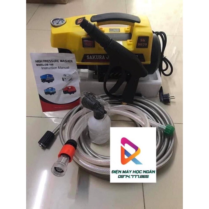 MÁY RỬA XE ÁP LỰC CAO - MÁY RỬA XE SAKURA 2500W-BH 12 THÁNG - SK 9070