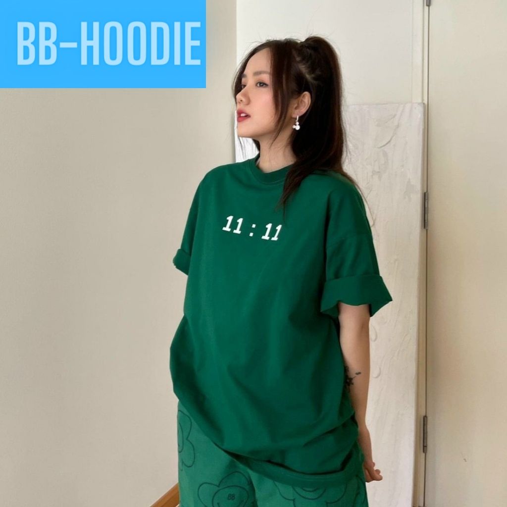 [ HÓT 11_11 ] ÁO THUN TAY LỠ FORM RỘNG NAM NỮ 11-11 MÀU XANH LÁ CỰC ĐẸP