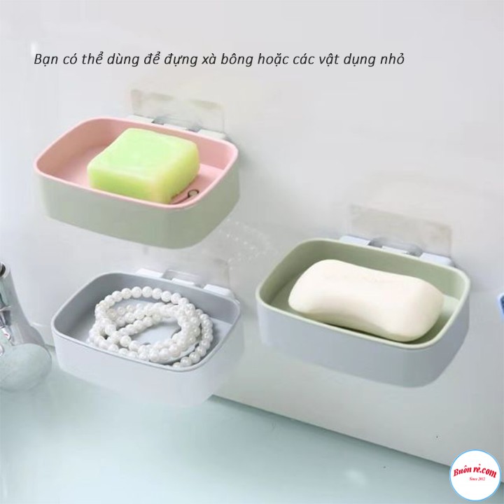 [Mã LIFE20KALL giảm 10% đơn 50K] Khay Để Bánh Xà Phòng Dán Tường 2 Lớp Đáy Kín Hình Mặt Cười [Loại tốt] 00239