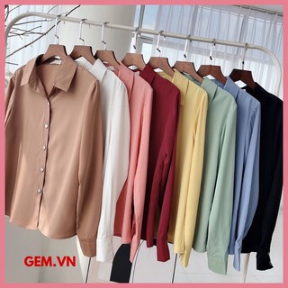 [BÁN BUÔN&LẺ] G126 Áo sơ mi nữ CÓ BIGSIZE 85KG nhiều màu dễ mặc, chất mặc mát, không bị nhăn, dễ phối quần và chân váy