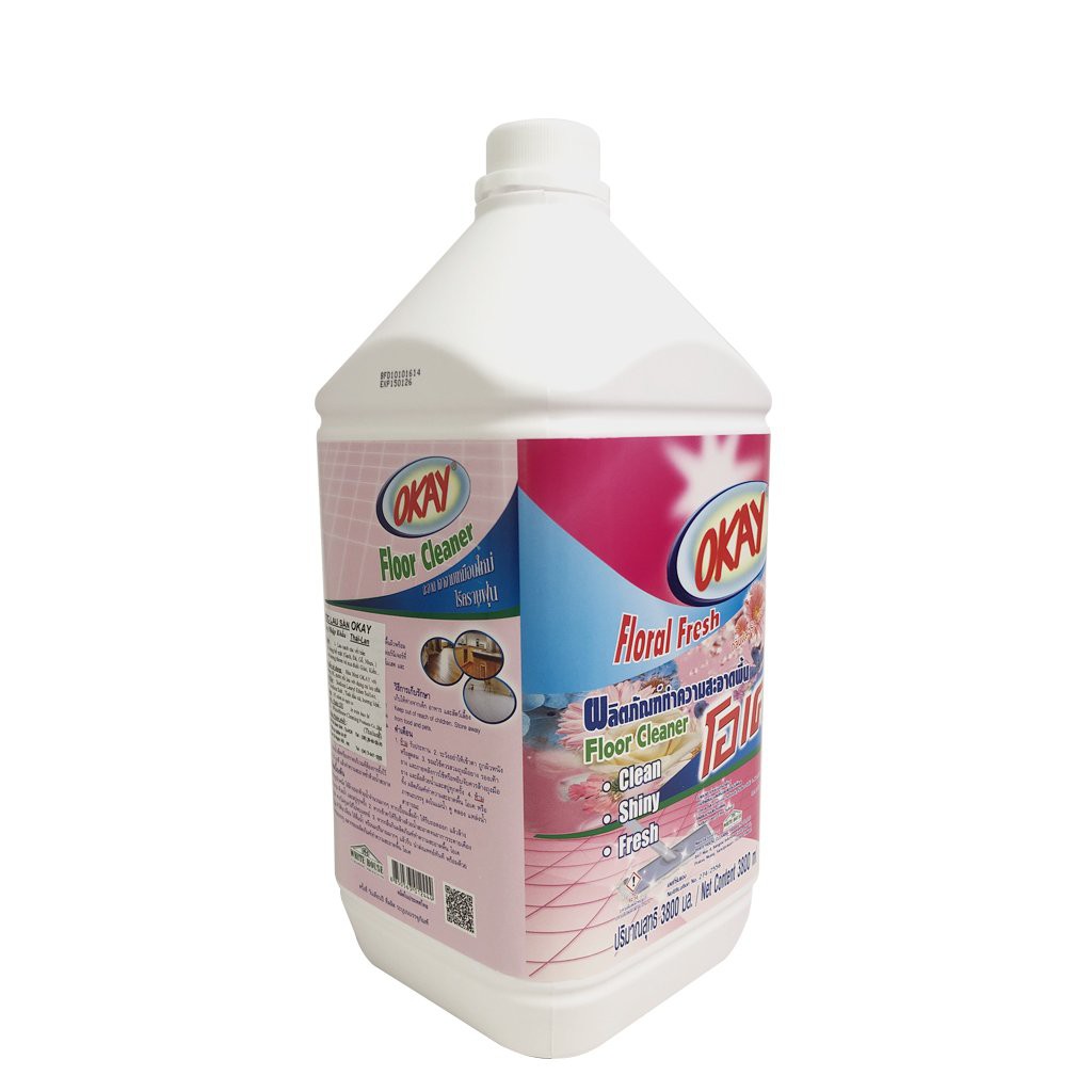 Nước lau sàn Thái Lan OKAY Floral Fresh - can 3800ml vệ sinh nhà cửa