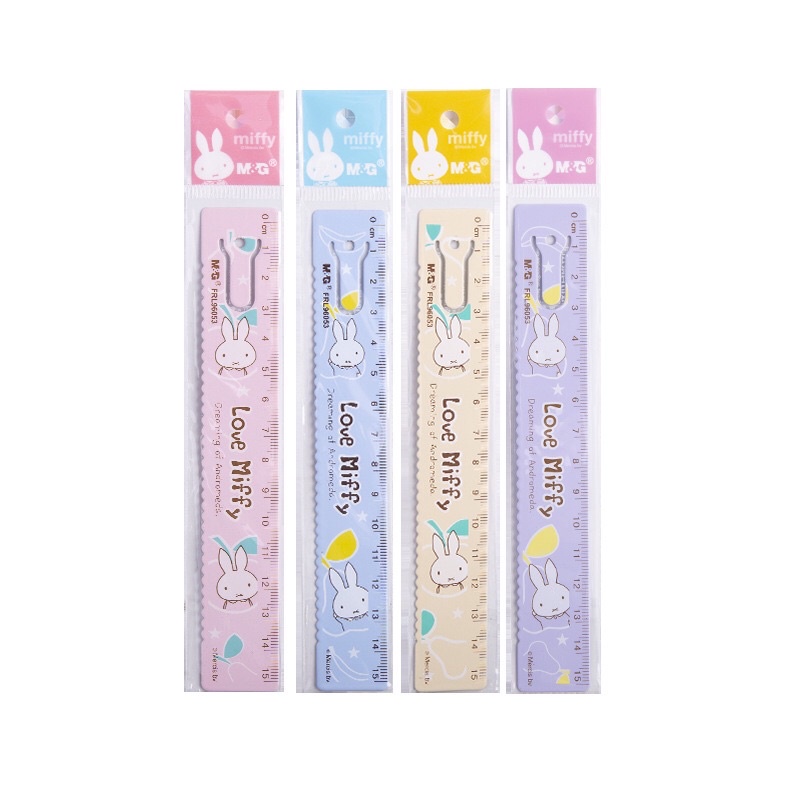Thước kẻ sắt M&amp;G thỏ cute 15cm mã 96053