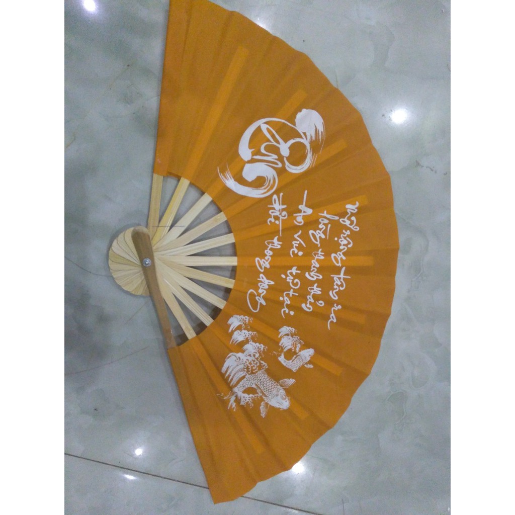 Combo 5 Quạt vải Huế_Size Nhí dài 21cm, xòe 38cm