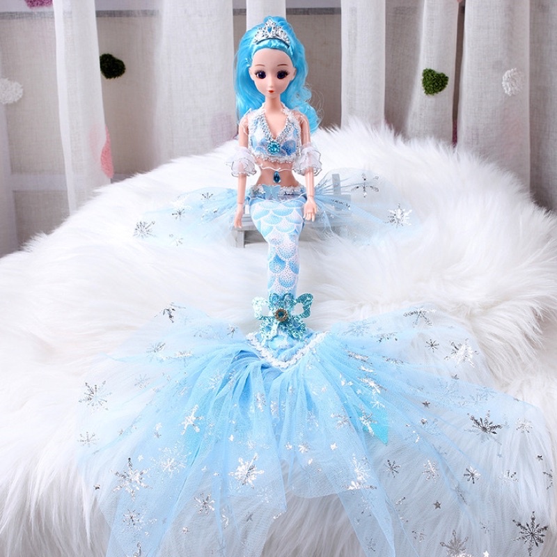 Búp bê barbie nàng tiên cá xinh đẹp kèm phụ kiện váy cao cấp quà tặng sinh nhật cho bé gái