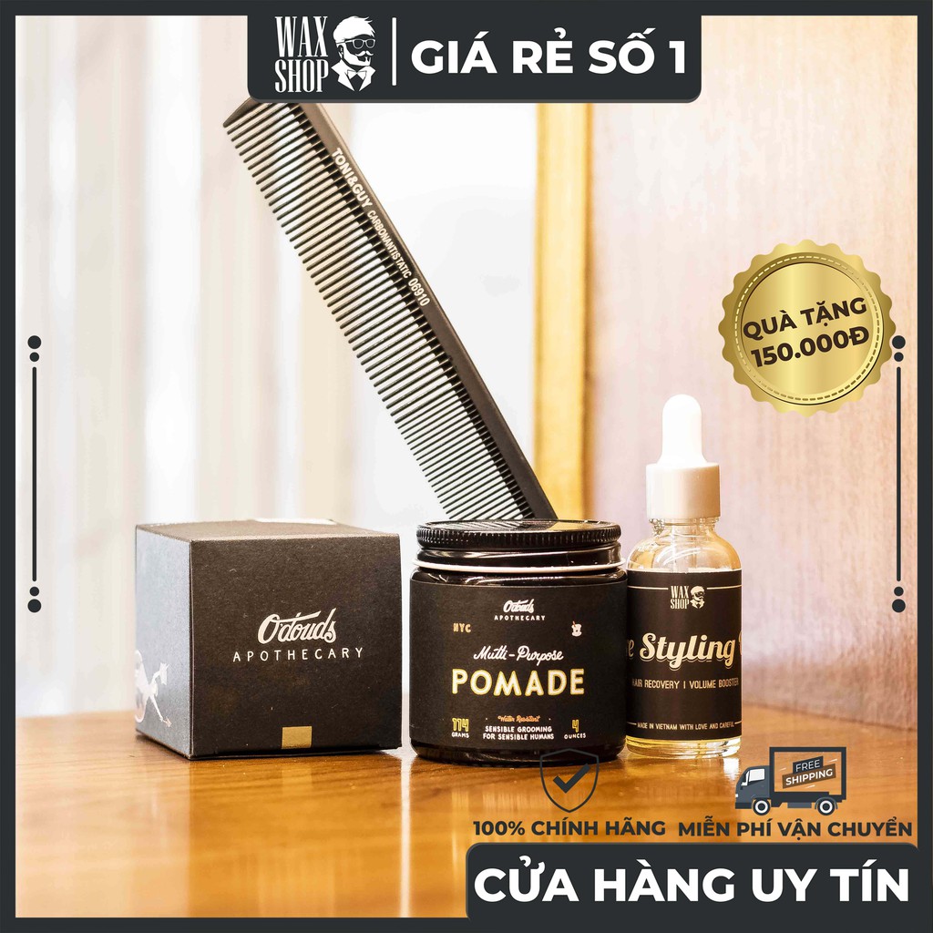 Sáp Vuốt Tóc Multi Purpose Pomade(O'douds) ⚡[Chính Hãng]⚡Dùng Được Cho Nhiều Trường Hợp, Tặng Kèm Pre-Styling Oil + Lược