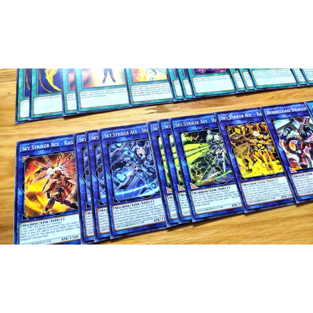 Bài Yugioh ❤️FREESHIP❤️ Thẻ bài Yugioh Sky Striker deck 54 lá