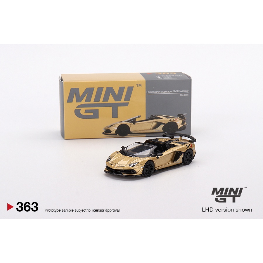 Xe mô hình MINI GT  Lamborghini Aventador SVJ Roadster Oro Elios