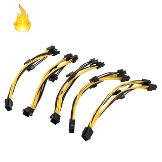 Set 5 đầu nối dây điện 6 pin sang 2 pin + 6 pin chuyên dụng cho gpu