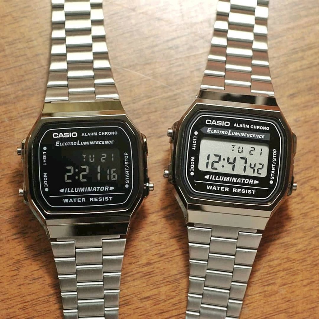 Đồng hồ Nam dây thép Casio A168WGG-1ADF chính hãng bảo hành 1 năm Pin trọn đời