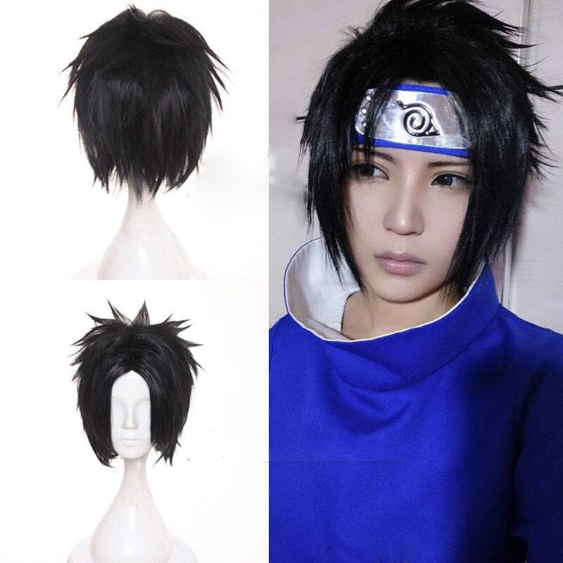 Bộ Tóc Giả Hóa Trang Nhân Vật Uchiha Sasuke Trong Naruto Chất Liệu Lụa Chịu Nhiệt Cao