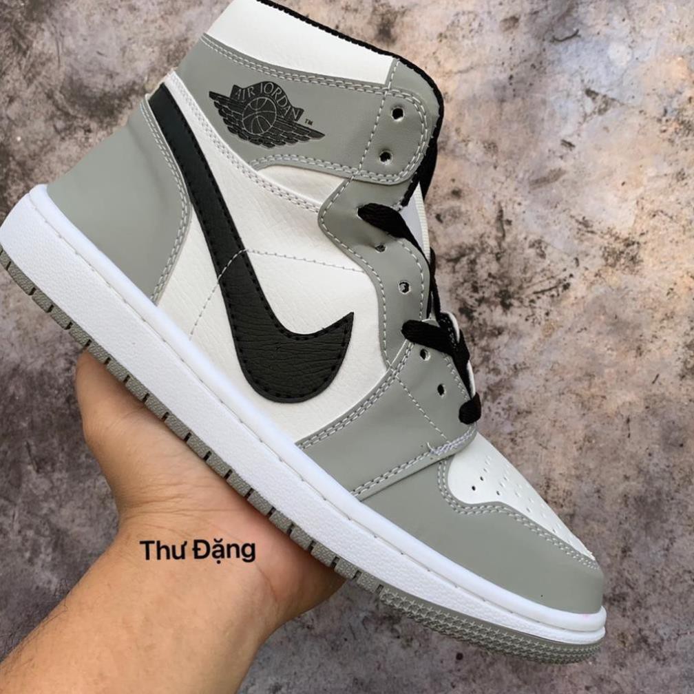 Giày JD1 thể thao sneaker JORDAN 1 XÁM cổ cao Hot trend nam nữ