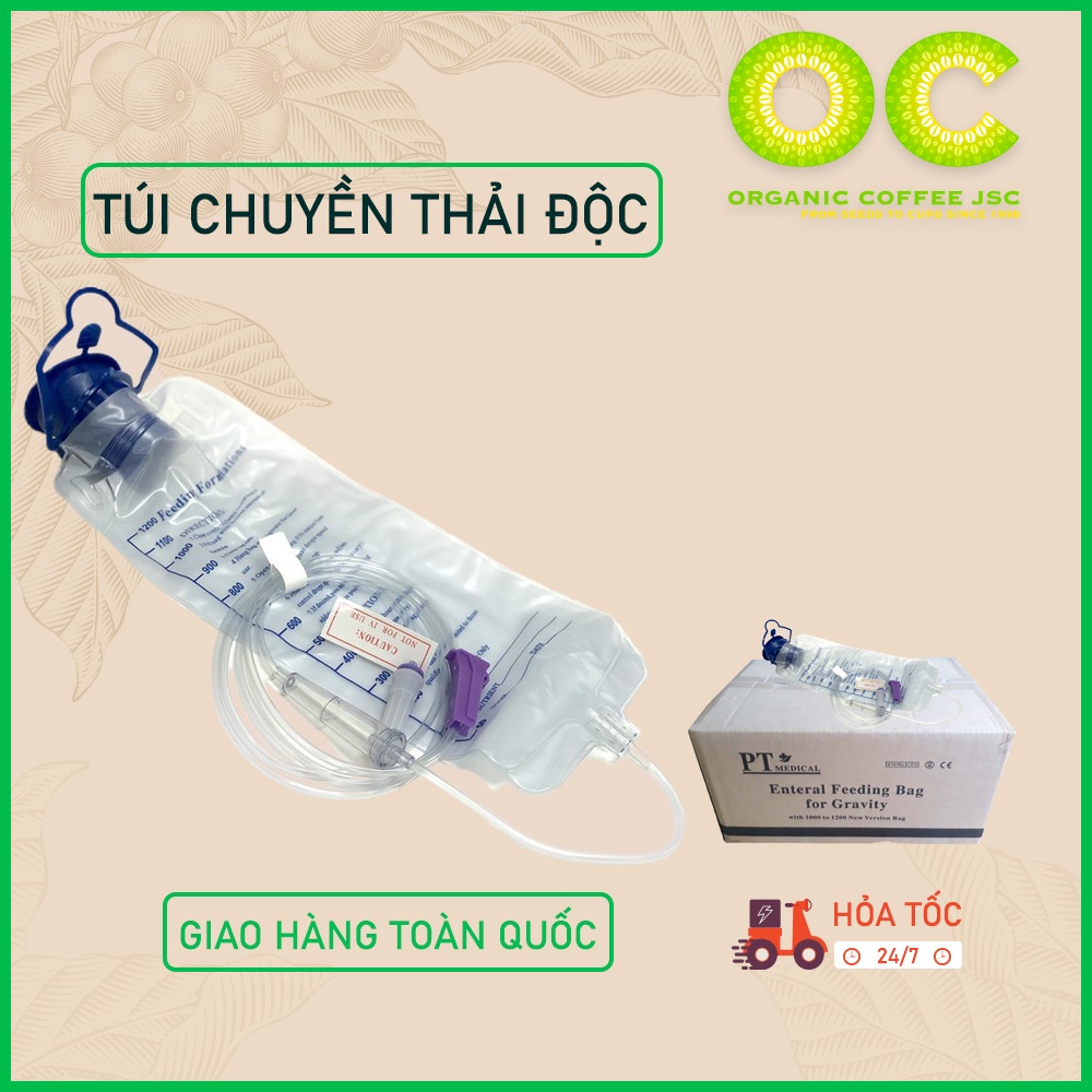 Bộ thải độc đại tràng cà phê enema cho người mới ( Cafe Enema 250g,túi truyền, dây truyền) combo 10 ngày enema.