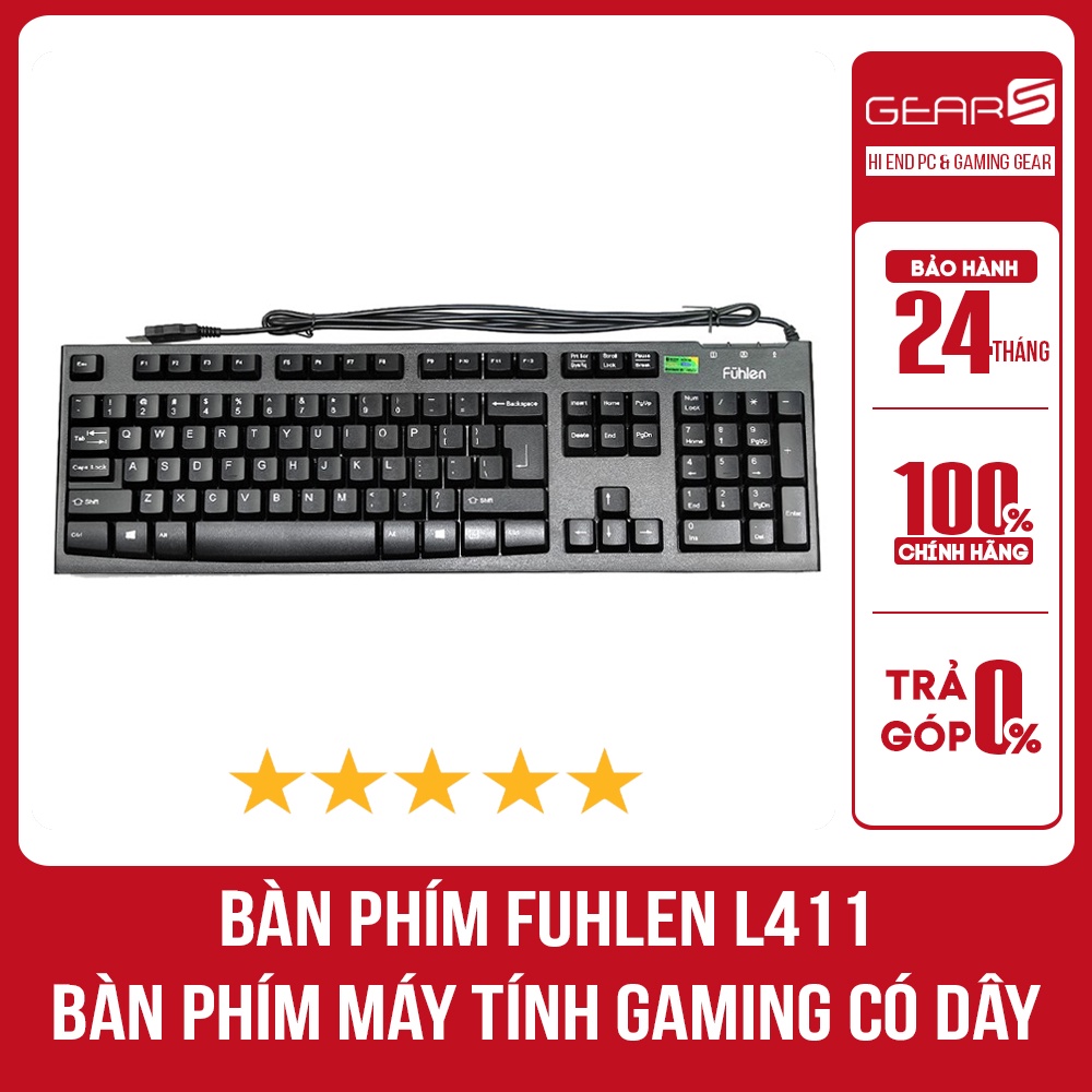 Bàn Phím Fuhlen L411 Bàn phím máy tính gaming có dây giá rẻ - Hàng chính hãng