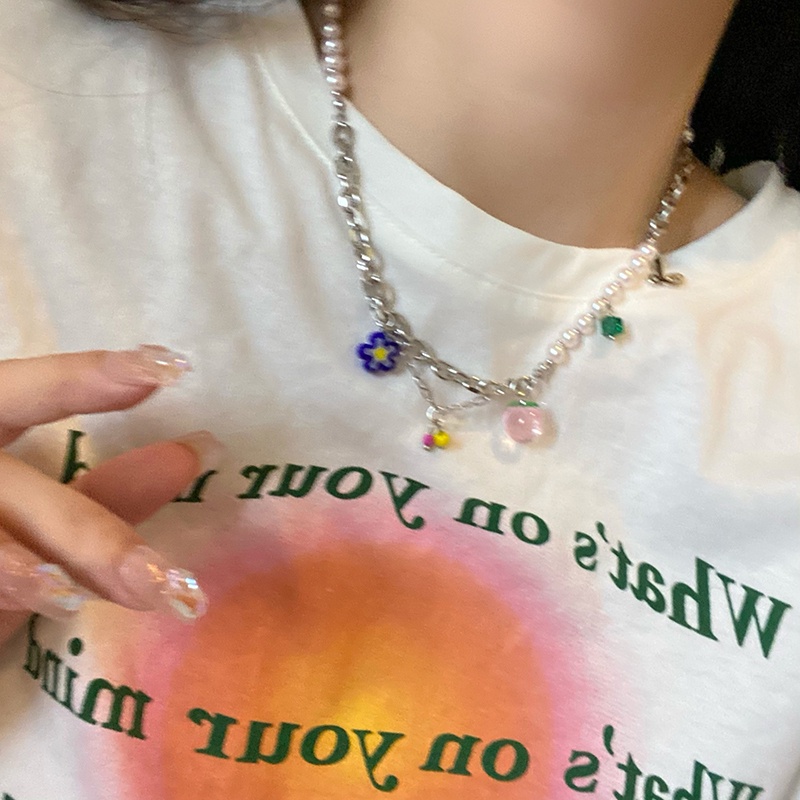 Vòng cổ Chuỗi Hạt Hình Quả Đào Đơn Giản