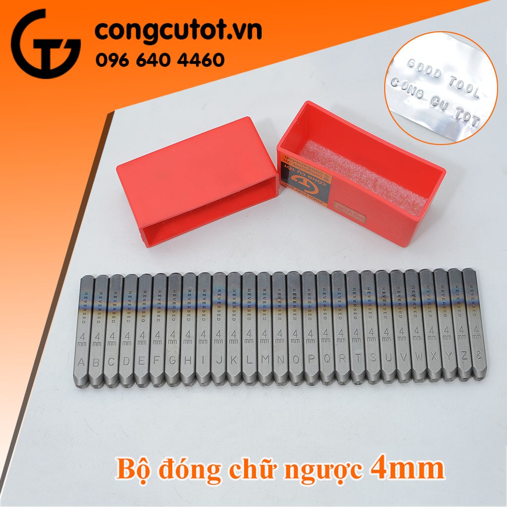 Bộ đóng chữ ngược TOP 4mm