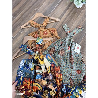 Đầm Maxi Họa Tiết Thổ Cẩm (3 màu)