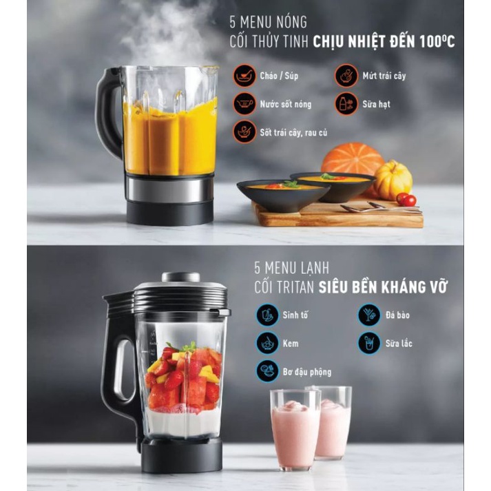 Máy làm sữa hạt và xay sinh tố đa năng Tefal BL985A31, 1300W