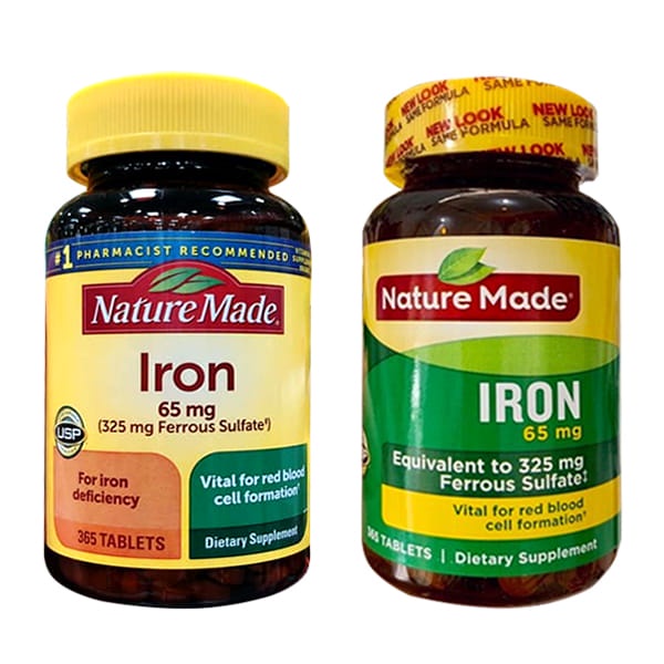 Sắt Iron Nature Made-Mỹ - Bổ sung sắt