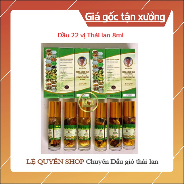 [Giảm giá sốc] Dầu lăn 22 Vị Thảo Dược Thái Lan 8ml