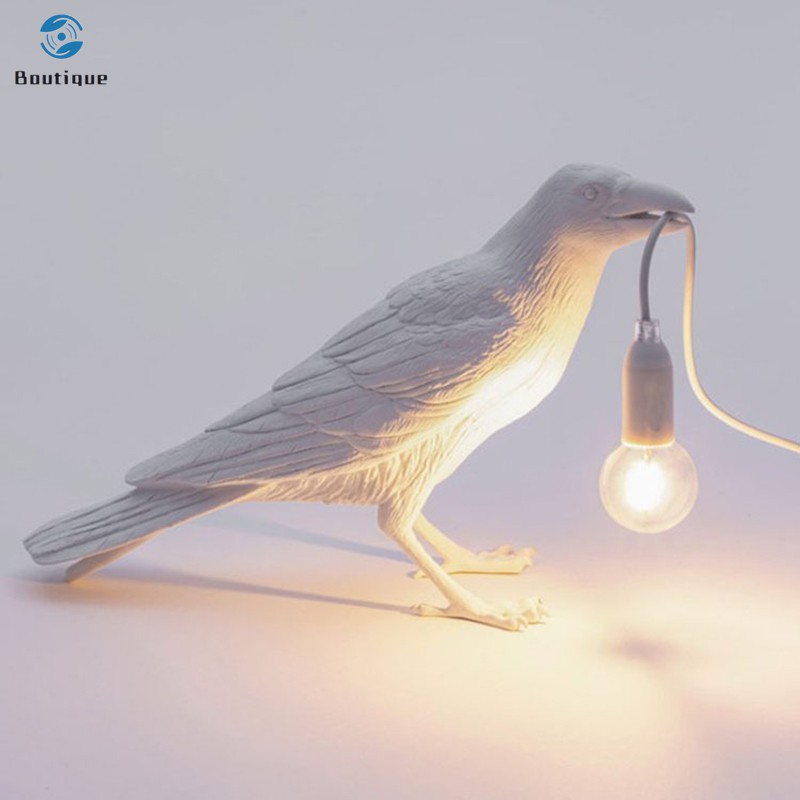 Raven Light Birds Table Lamps Bedroom Resin Crow Desk Lamp Bedside Light Wall Sconce